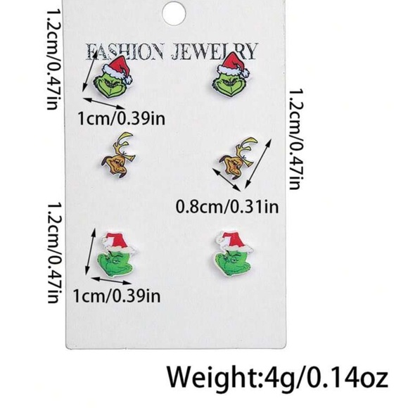 The Grinch Stud Earrings - Picture 5 of 5